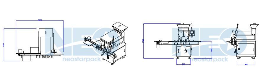 Neostarpack’s 12-channel tablet and capsule counting machine layout