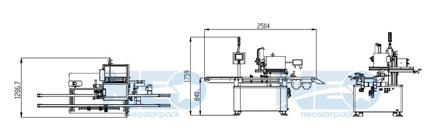 Neostarpack’s automatic print and apply labeling machine Layout