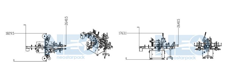 Diseño de la máquina etiquetadora automática de tres lados de Neostarpack