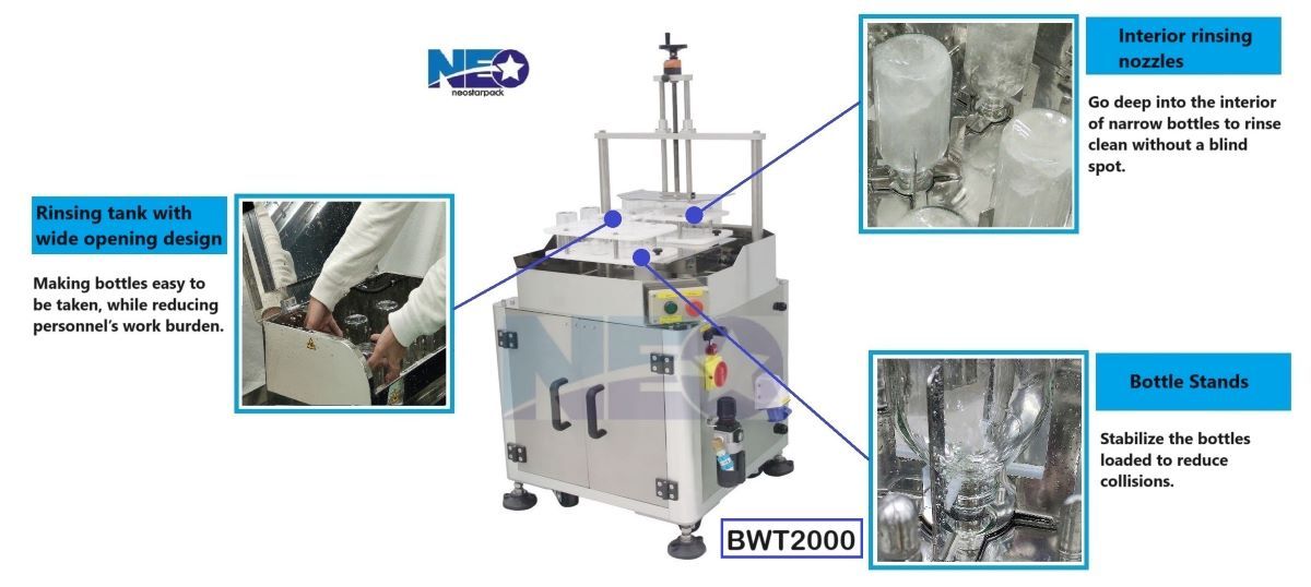 detail mesin pencuci botol bwt2000