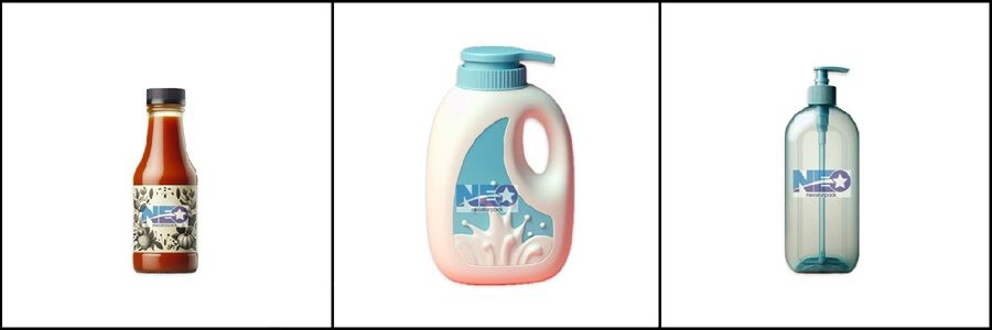 Pelabeler depan dan belakang LD4000 untuk botol kecap, sampo